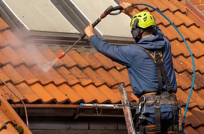Démoussage et hydrofuge de toiture au Barboux